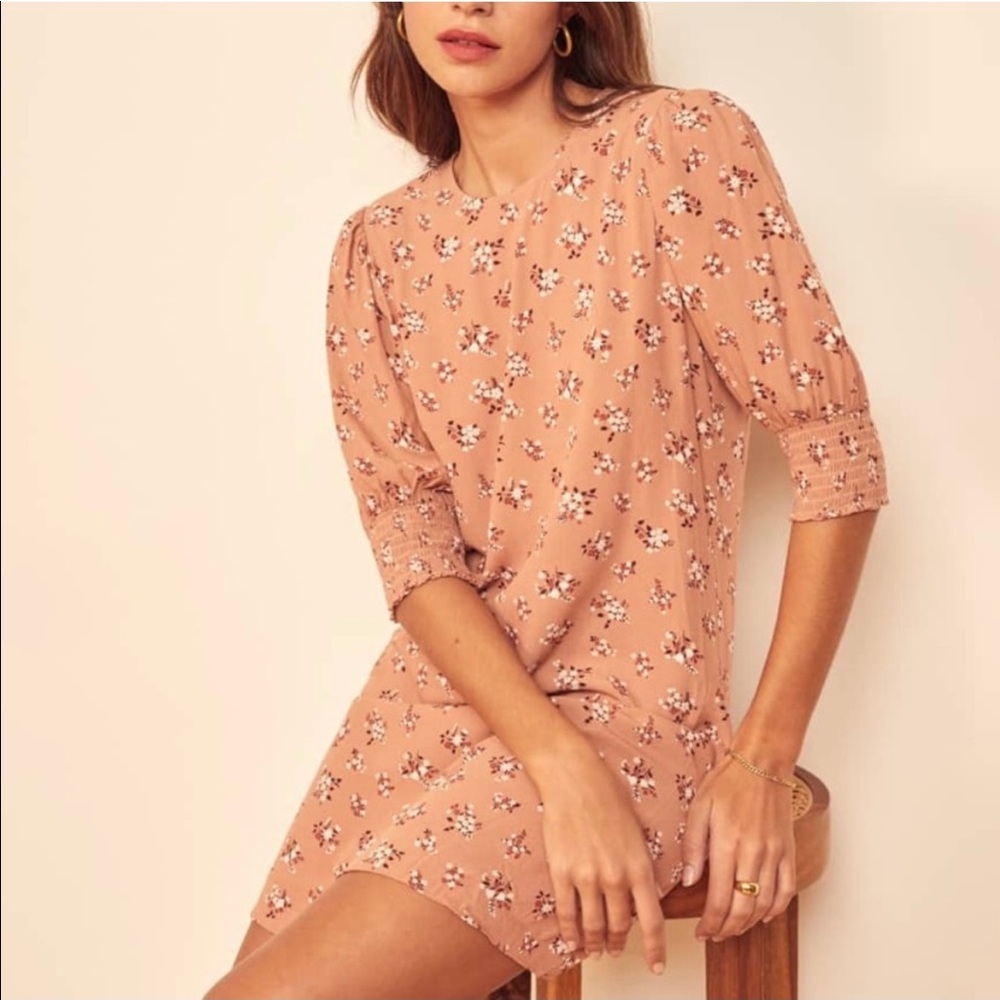 Reformation floral dress.